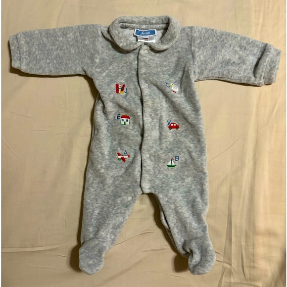 Jacadi baby boy or baby girl gender neutral footed pyjama onesie - Picture 4 of 4